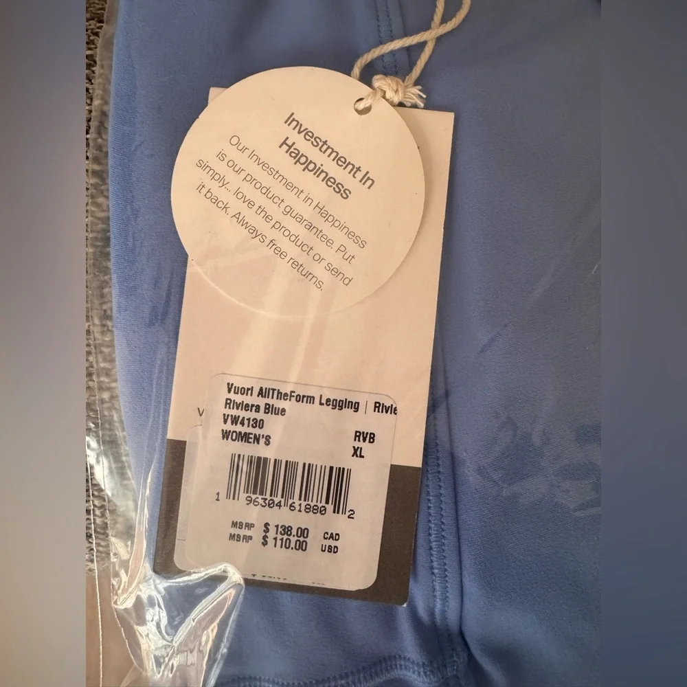 NEW | VUORI AllTheForm™ Legging in Riviera Blue Sz: XL - Picture 4 of 4